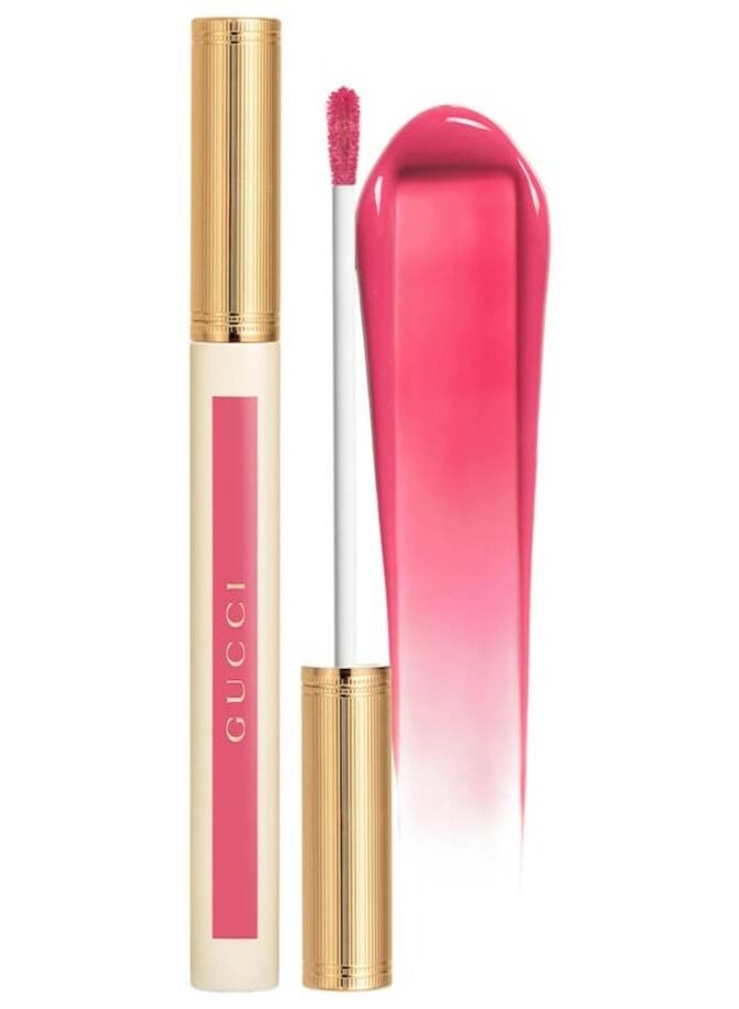 غوتشي مستحضر GUCCI Glow Oil-In-Water Tint (سعة 6.5 مل - درجة 415 - Clara Pink): أحمر شفاه سائل مرطب بلمسة لامعة وتألق مشرق. - Image 1