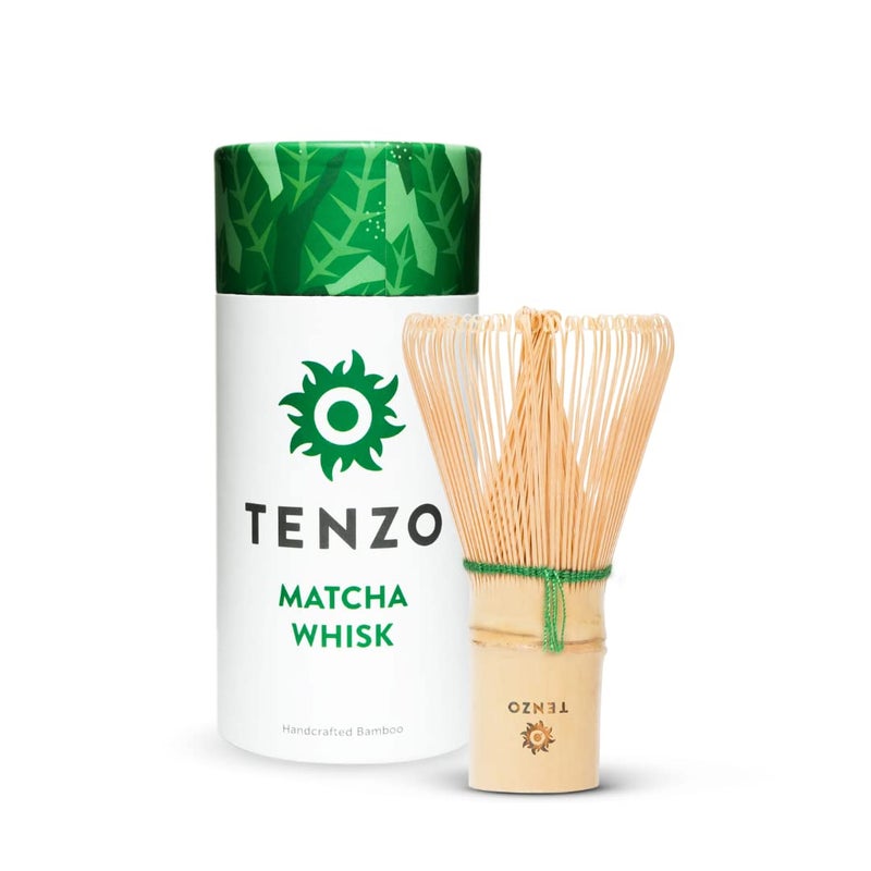 Tenzo Tea خفاق البامبو من تنزو لشاي الماتشا الأخضر من الدرجة الاحتفالية - خفاق بامبو تقليدي أصلي بـ 100 شوكة - Image 1