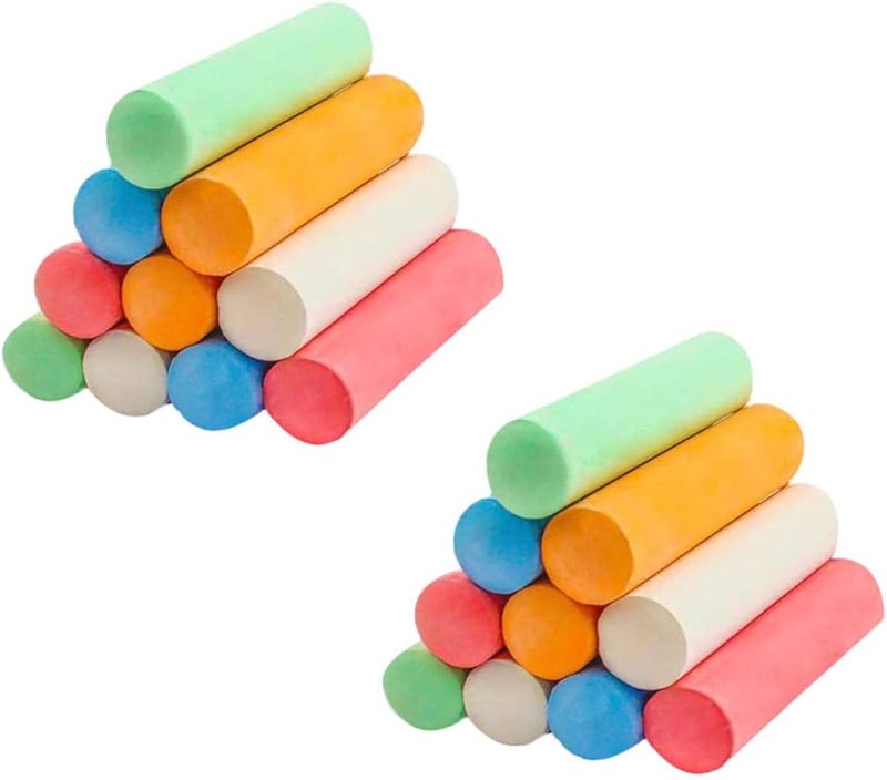 Jumbo Dust Chalk 20 Pack Non Toxic Washable Safe for Kids Blackboard Chalk Markers - Image 1
