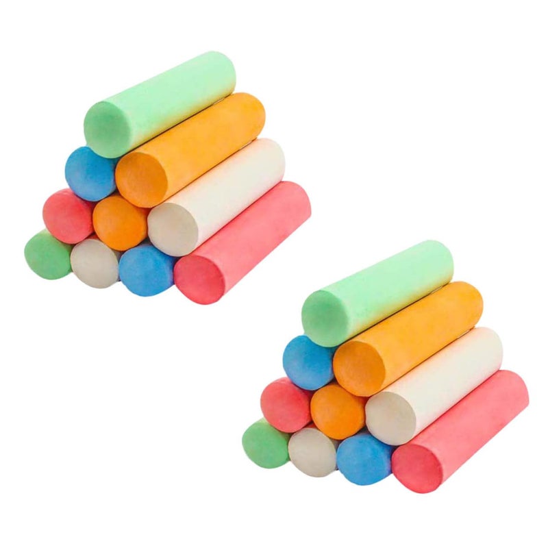 Jumbo Dust Chalk 20 Pack Non Toxic Washable Safe for Kids Blackboard Chalk Markers - Image 2
