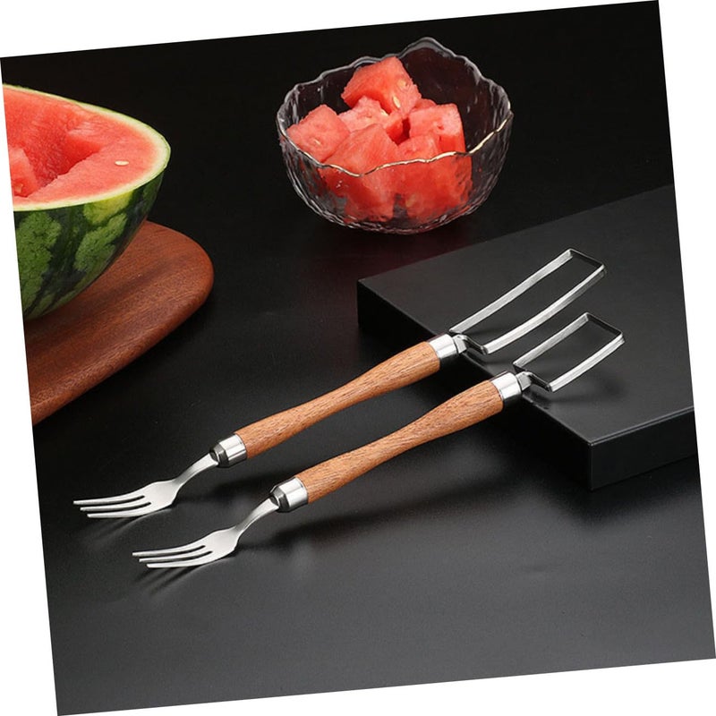Watermelon Slicer Fork Tool For Cantaloupe Safe Easy To Clean Efficient Fruit Cutting - Image 3