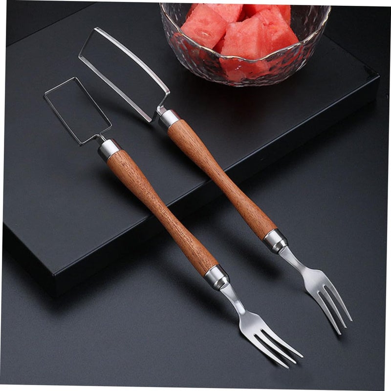 Watermelon Slicer Fork Tool For Cantaloupe Safe Easy To Clean Efficient Fruit Cutting - Image 4