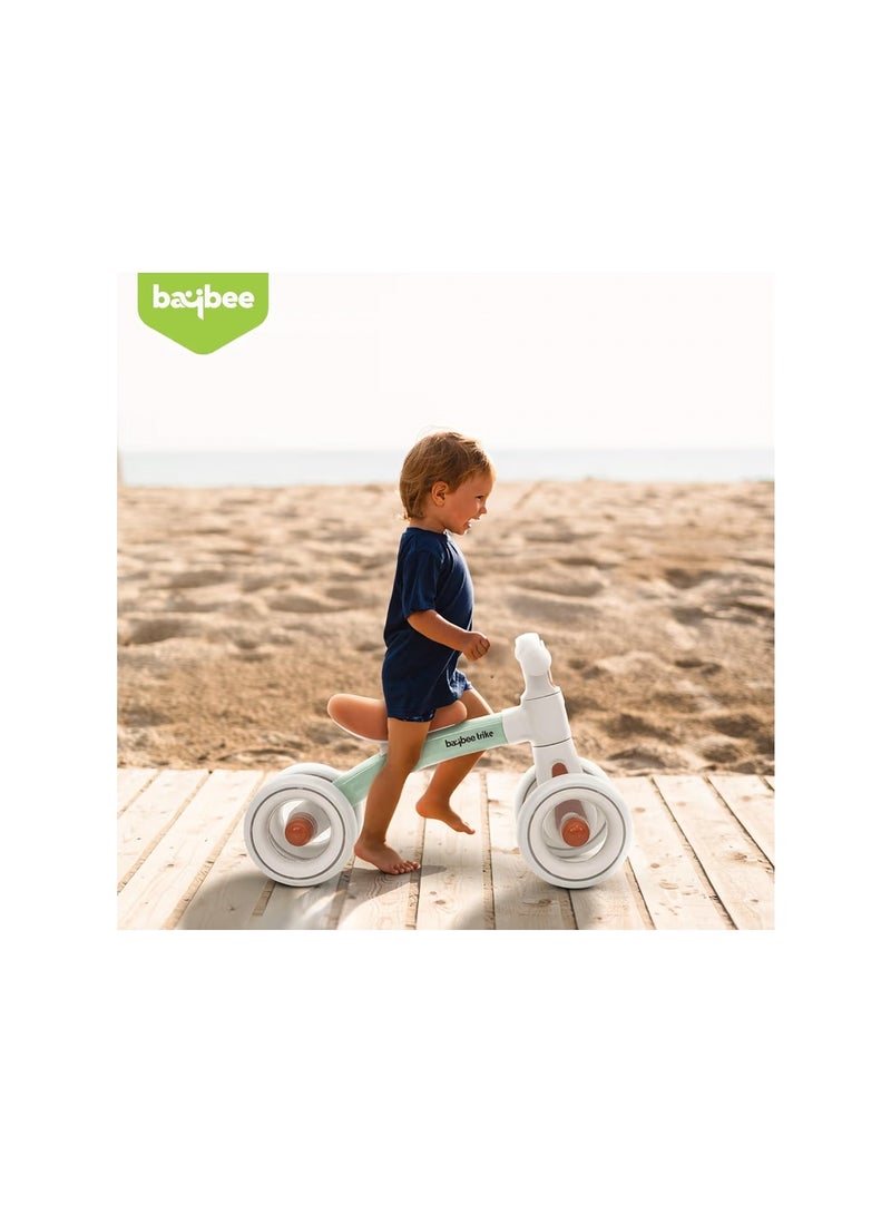 BAYBEE Baby Balance Bike Kids Bicycle for 1-3 Years 4 Wheels Toddlers Bike Ride on Toys with Widened EVA Wheels No Pedal Mini Bike for Boys Girls First Birthday Gifts Indoor Outdoor (Green) - Image 2