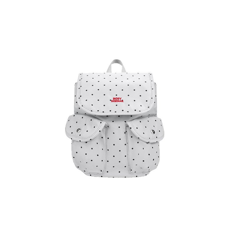 Women's Polka Dot Backpack, Casual Travel, Large Capacity - Image 5