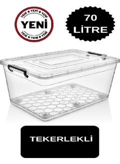 Deembro 70 Lt Wheeled Storage Box 70 Lt Wheeled Storage Container Large Storage Box Large Storage Large Size 