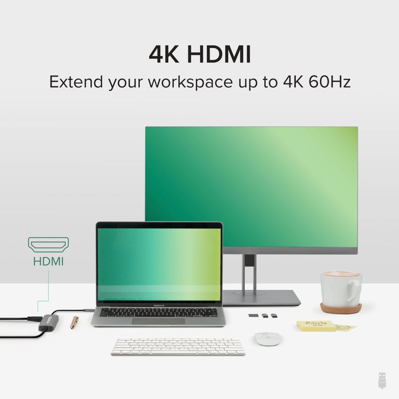 Plugable 7-in-1 USB C Hub Multiport Adapter with Ethernet Driverless Compatibility with Mac, Windows, iPhone 15, Chromebook, USB4, Thunderbolt, 100W Charging, Ethernet, 4K60Hz HDMI, 2X USB, SD/microSD - Image 3