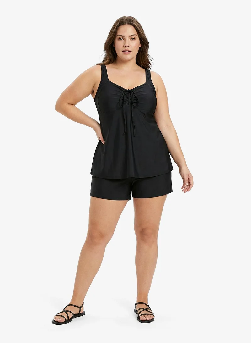 ايلا بلس طقم سباحة علوي قصير مع شورت مكشكش