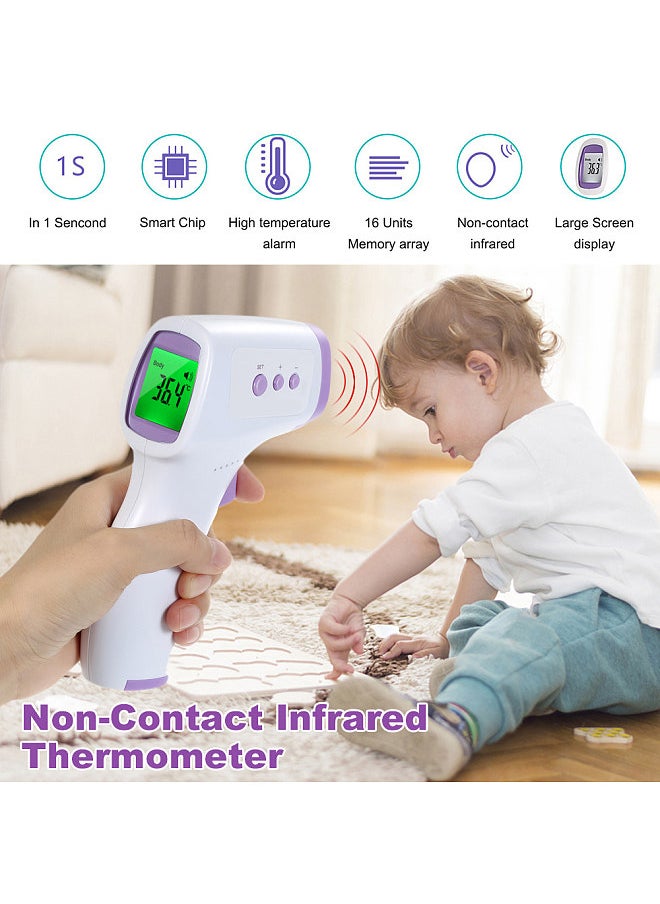 Generic - Digital Forehead Thermometer Non-contact Infrared Thermometer and Digital Fingertip Pulse Oximeter SpO2 Blood Oxygen Sensor Saturation PR Pulse Rate Monitor - Image 1