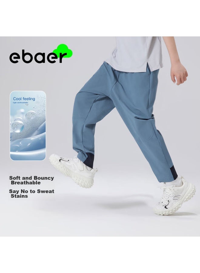 Ebaer Boys' Summer Thin Quick-dry Pants, Children's Sports Trousers, Mosquito-repellent Pants, Nordic Blue, 1150 - Image 1