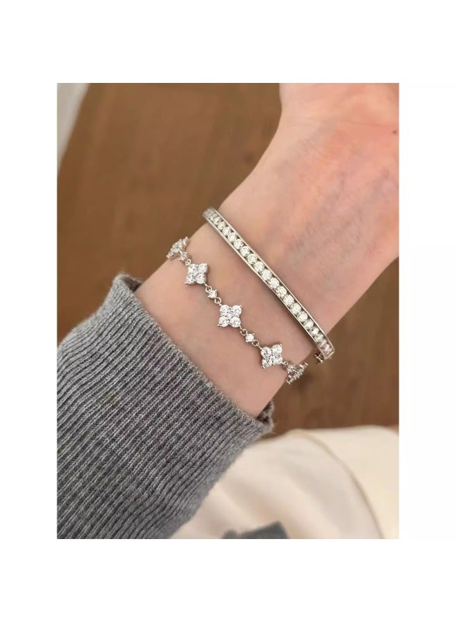 White Fritillaria Butterfly Bracelet Exquisite Sweet Niche All-match Elegant Fashion Light Luxury High-end Girl Heart Bracelet