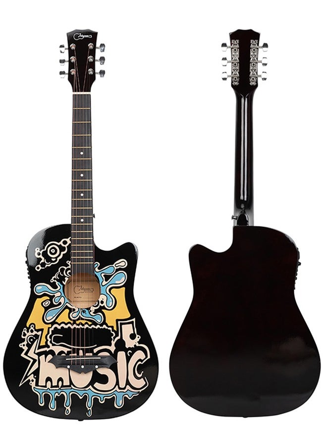 Jidyous 38-Inch Coloring Book Personality Guitar With Accessories  - Image 2