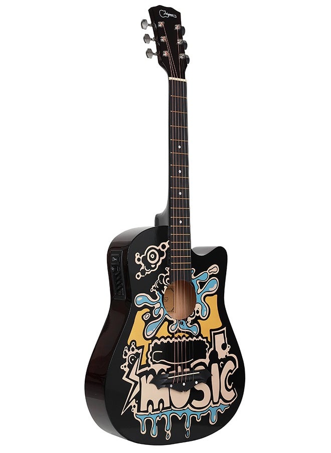 Jidyous 38-Inch Coloring Book Personality Guitar With Accessories  - Image 5