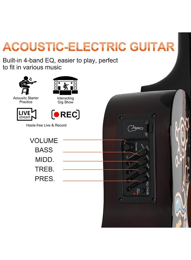 كتاب تلوين قيثارة بشخصية 38 بوصة مع ملحقات