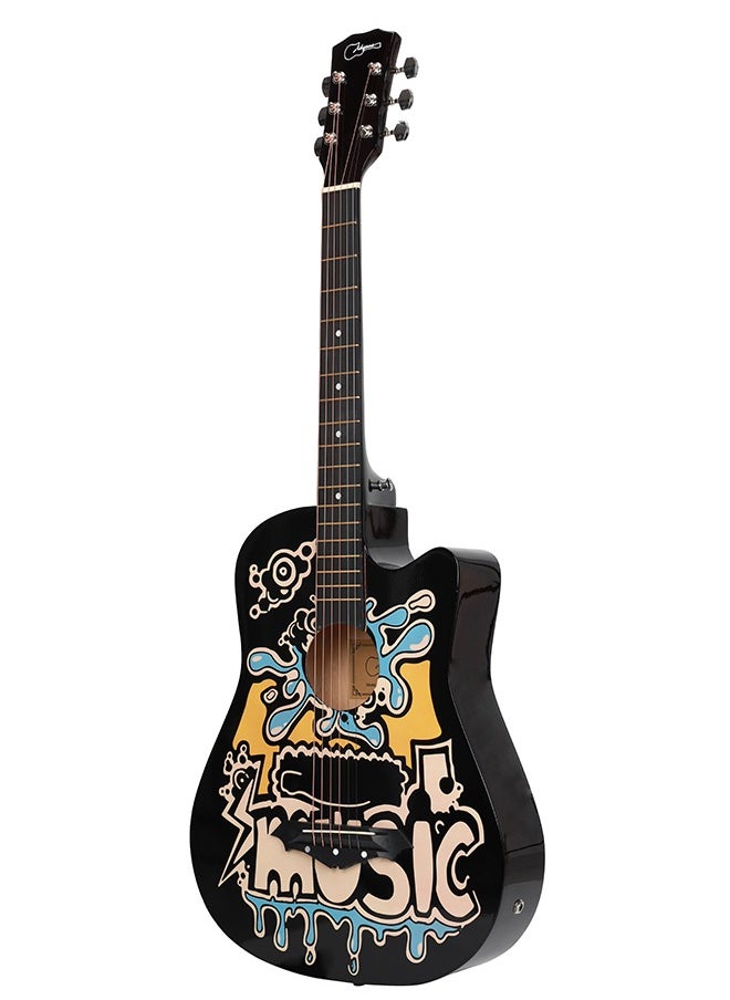 Jidyous 38-Inch Coloring Book Personality Guitar With Accessories  - Image 4