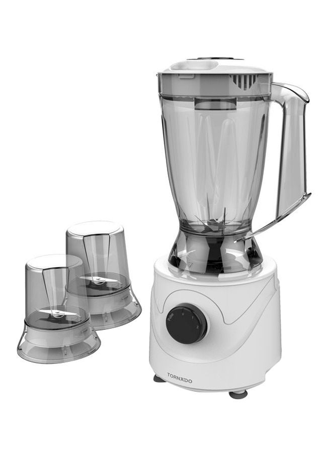 TORNADO Electric Blender With Mills 400W 1.5 L 400 W BL400/2 White/Clear/Black - Image 2