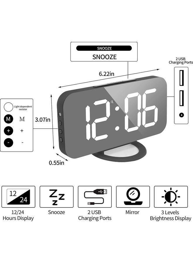 نيبمينينت منبه رقمي متعدد الألوان 6.3 x 0.5 5.1بوصة - Image 2