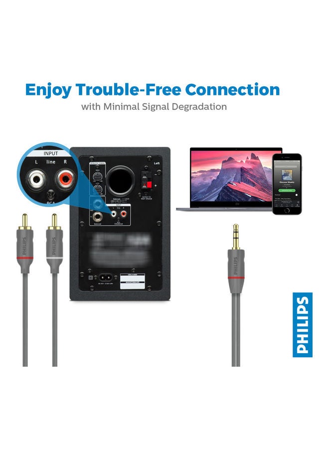 Philips Stereo Y Cable Grey - Image 3