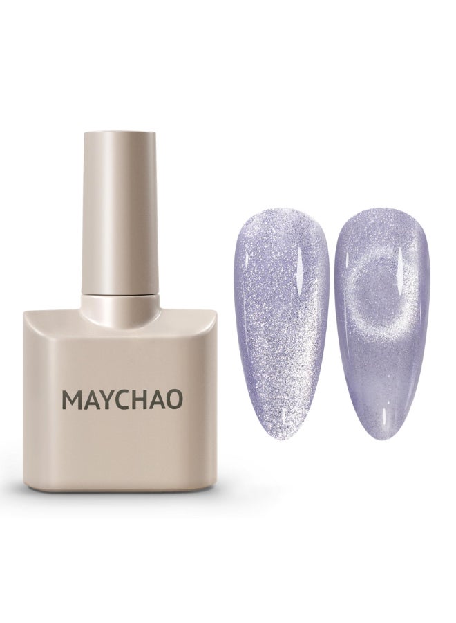 MAYCHAO 15ML Cat Eye Gel Nail Polish 1Pc Violet Gel Polish with Magnet Soak off Holographic Magnetic Nail Polish for Nail Art Manicure Salon DIY at Home 05 OZ - Image 2