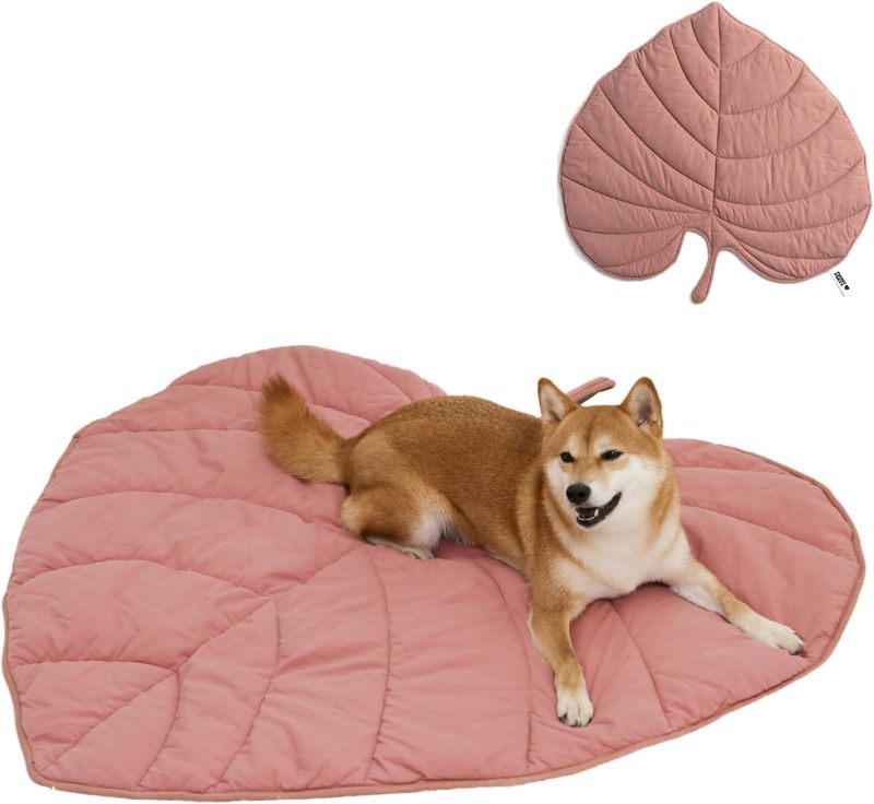 Pet Blanket 47 X 43 Inches Double-sided Leaf Design - Machine Washable Cat Blanket for Bed Sofa Floor Furniture Protection - Image 1