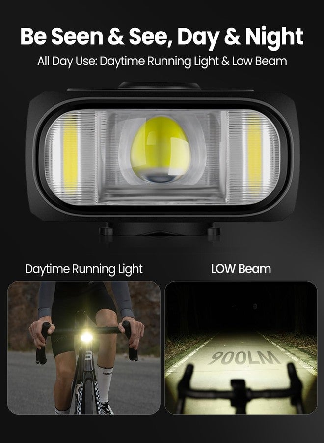 Magicshine مصباح دراجة ماجيكشاين هوري 900 متوافق مع كمبيوتر دراجة جارمين/واهوا مزدوج التركيب 900 لومن ساطع للغاية إضاءة نهارية مستقلة شحن سريع عبر USB-C تصنيف مقاوم للماء IPX6 مصباح أمامي للدراجة - Image 2