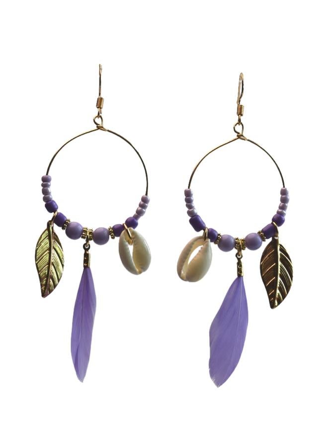Bohemian Ethnic Style Feather Earrings Small Many Feather Earrings Spiral Fairy 