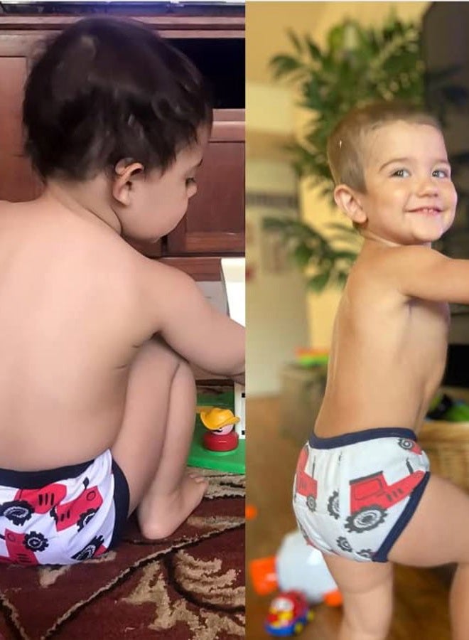 BIG ELEPHANT Baby Boys and girls 6 Pack Toddler Potty Training Pants 100% Cotton Waterproof Underpants, Car Club, 5T - Image 2