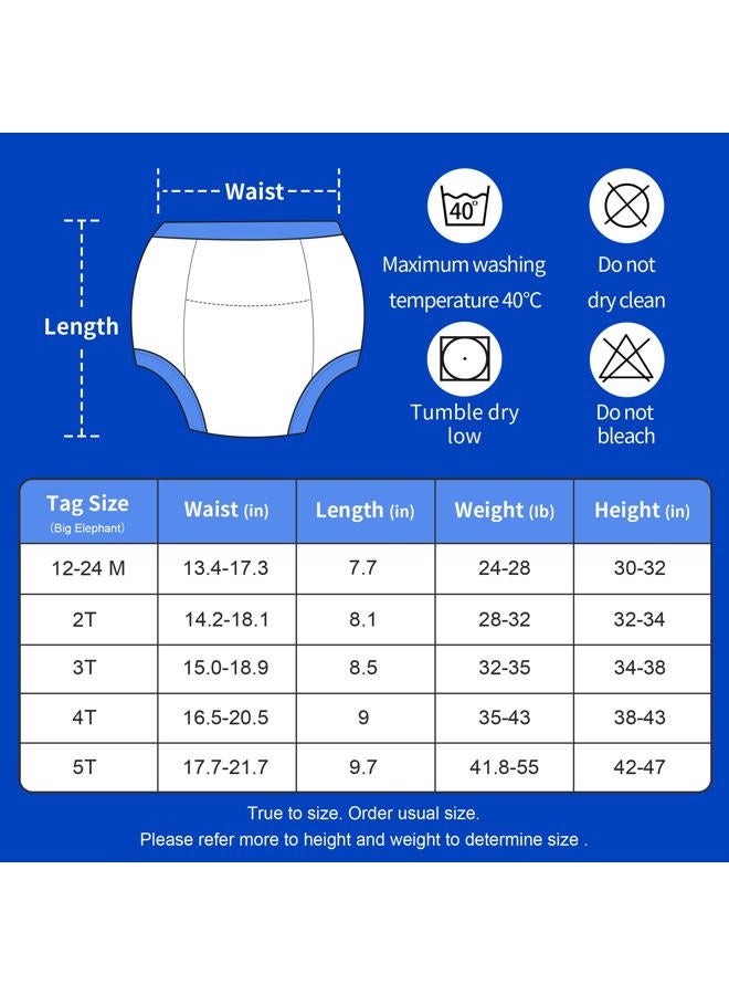 BIG ELEPHANT Baby Boys and girls 6 Pack Toddler Potty Training Pants 100% Cotton Waterproof Underpants, Car Club, 5T - Image 3