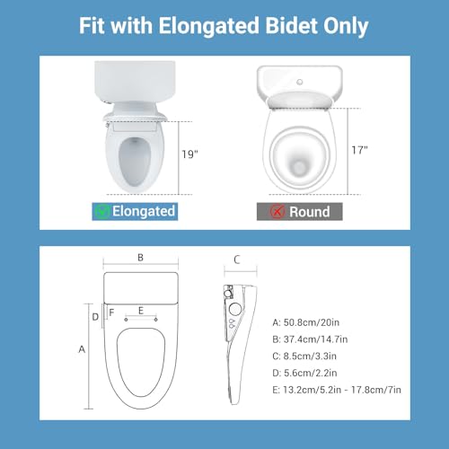 Homfan Bidet Toilet Seat, Electric Smart with Multiple Spray Modes, Smart Unlimited Warm Water, Auto Open & Slow Close Lid, Auto LED Nightlight, Power Outage Available, Clean Water - Image 4