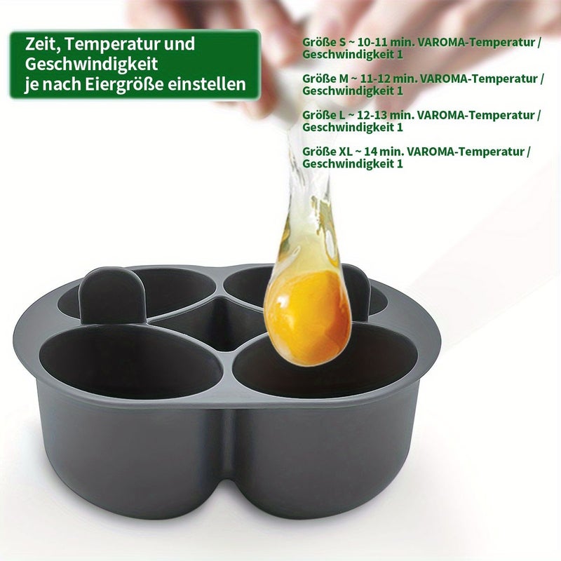 Grey 4 Slot Egg Steamer Compatible With Blenders TM5 TM6 TM31 Food Grade PP Dishwasher Safe - Image 2