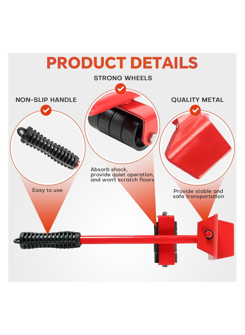 VIO Heavy Duty Furniture Lifter and Slides Kit for Easy Moving Tools Max Weight 150 KGS 330 LBS with 360 Degree Rotatable Pads for Redesigning and Rearranging Living Space  - Image 4