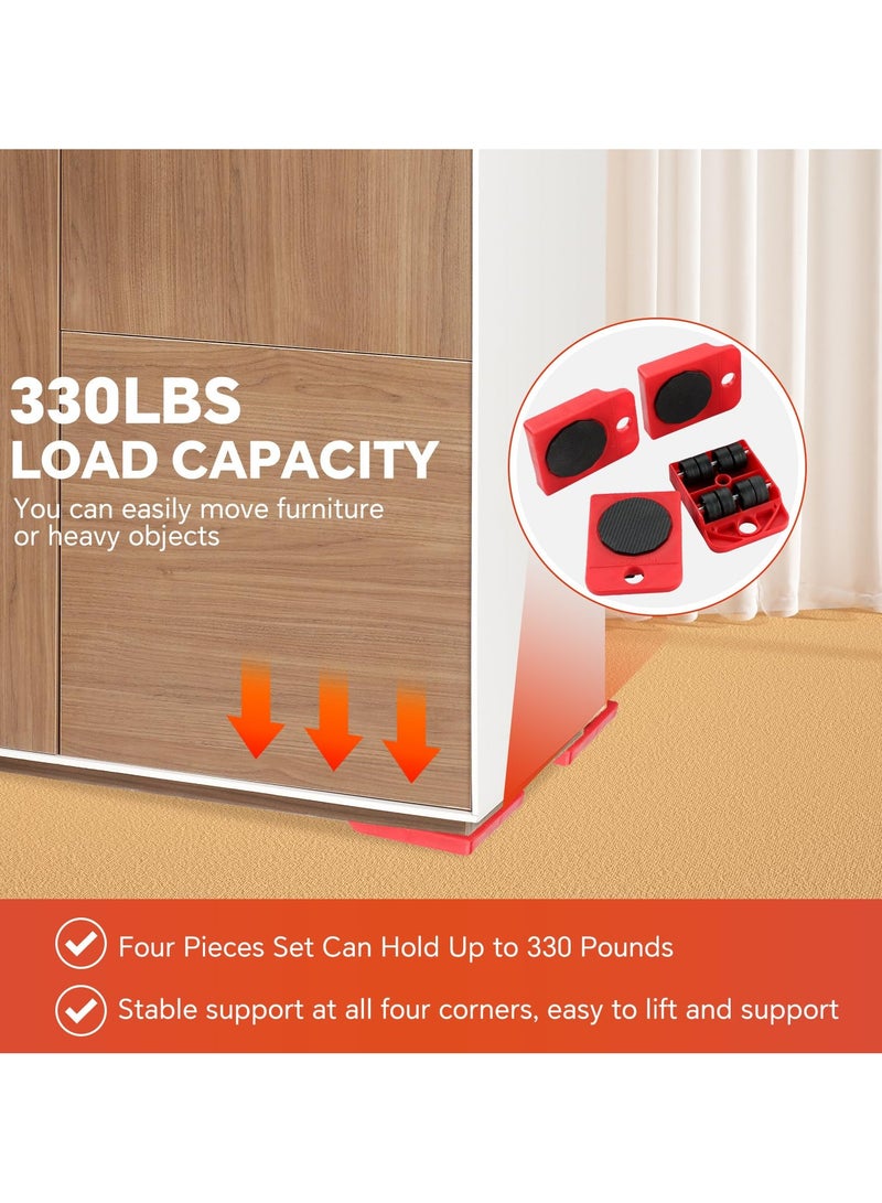 VIO Heavy Duty Furniture Lifter and Slides Kit for Easy Moving Tools Max Weight 150 KGS 330 LBS with 360 Degree Rotatable Pads for Redesigning and Rearranging Living Space  - Image 5