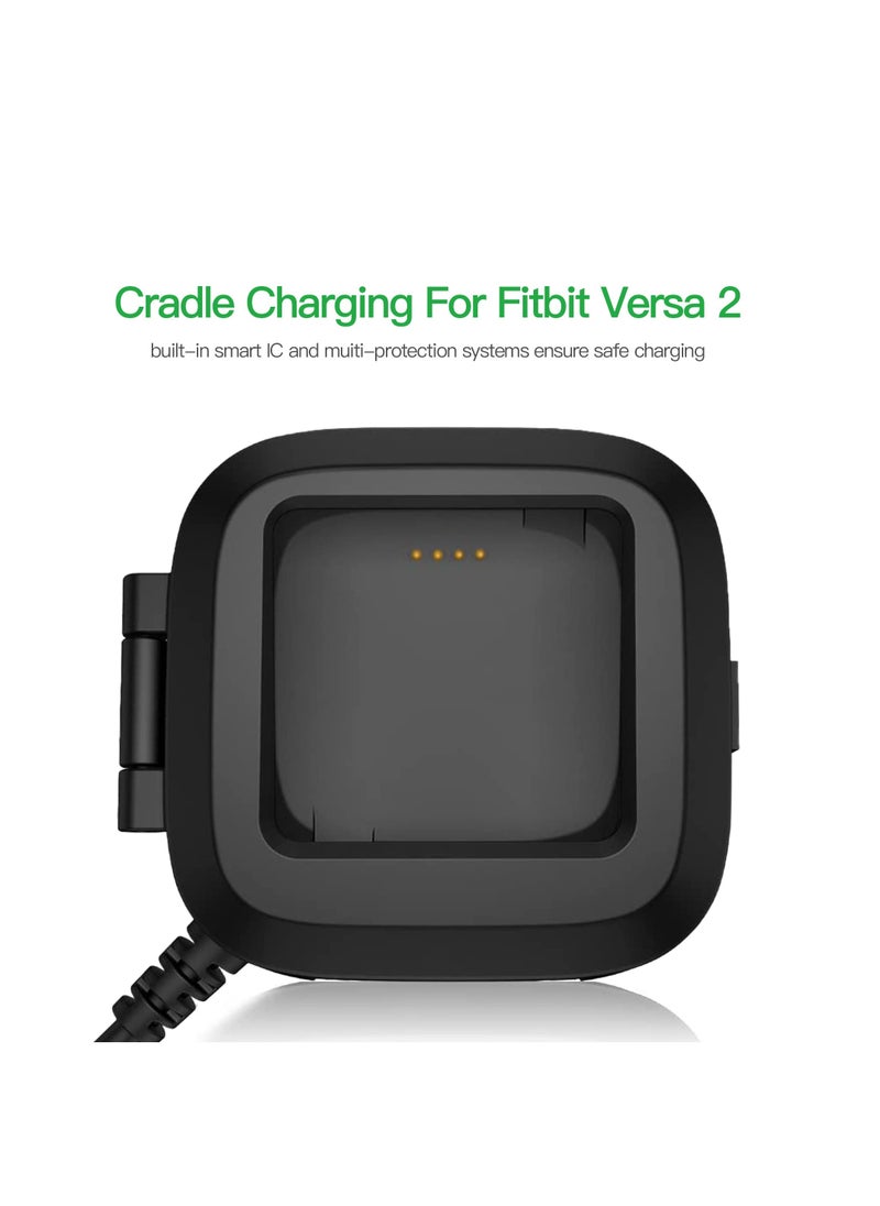 SYOSI - Compatible with Fitbit Versa 2 Charger, Upgraded Easy USB Charger for Replacement Dock Stand Cable for Versa 2 Smart Watch, 3Ft Sturdy Power Cord (ONLY for Versa 2) - Image 1