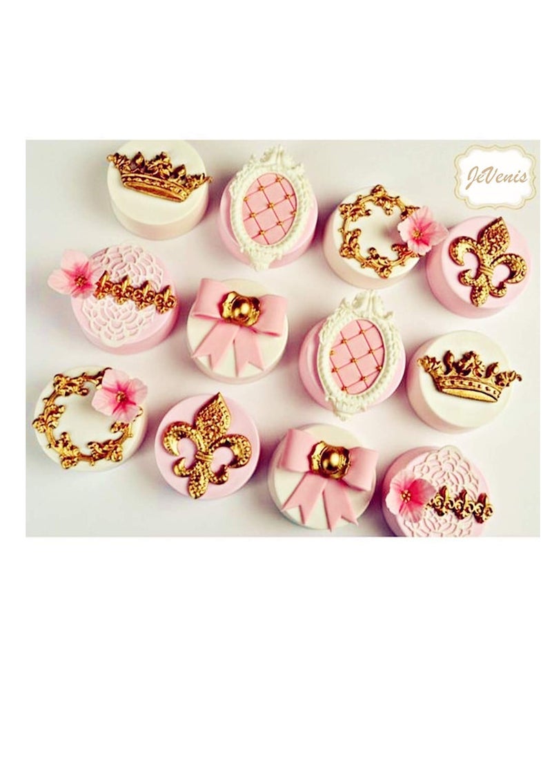 Generic - Set of 3 Vintage Baroque Style Silicone Molds for Resin and Polymer Clay Crafts, Perfect for Jewelry and Cupcake Toppers - Image 1