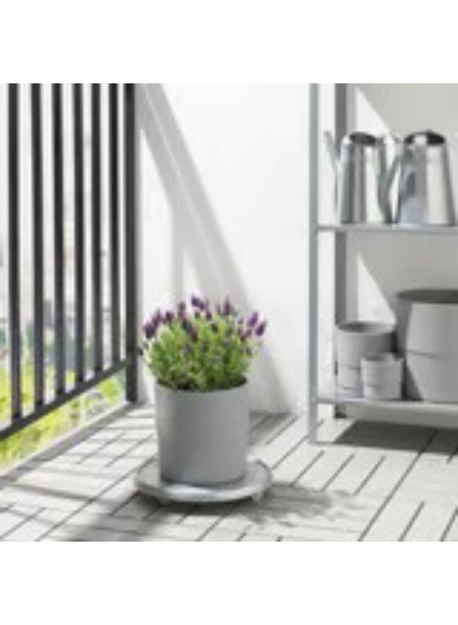 وعاء نباتات باللون الرمادي للأماكن الخارجية - Image 2