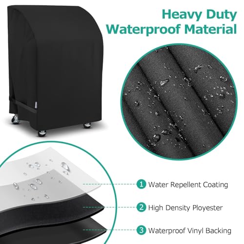 SunPatio 2 Burner Gas Grill Cover 32 inch, Heavy Duty Waterproof Small BBQ Grilling Cover, Compatible for Weber Char-Broil Nexgrill and More Grills with Collapsed Side Tables, All Weather Protection - Image 4