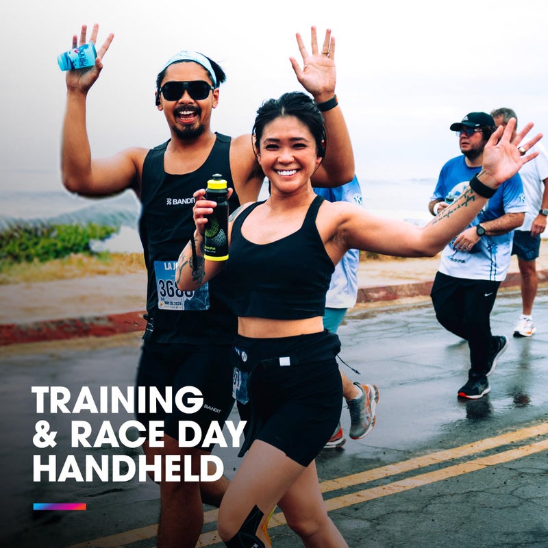HydraPak Tempo Pro 525ml - Handheld Running Squeeze Bottle for Training and Race Day Hydration with Removable Strap (525ml/17oz) - White - Image 2