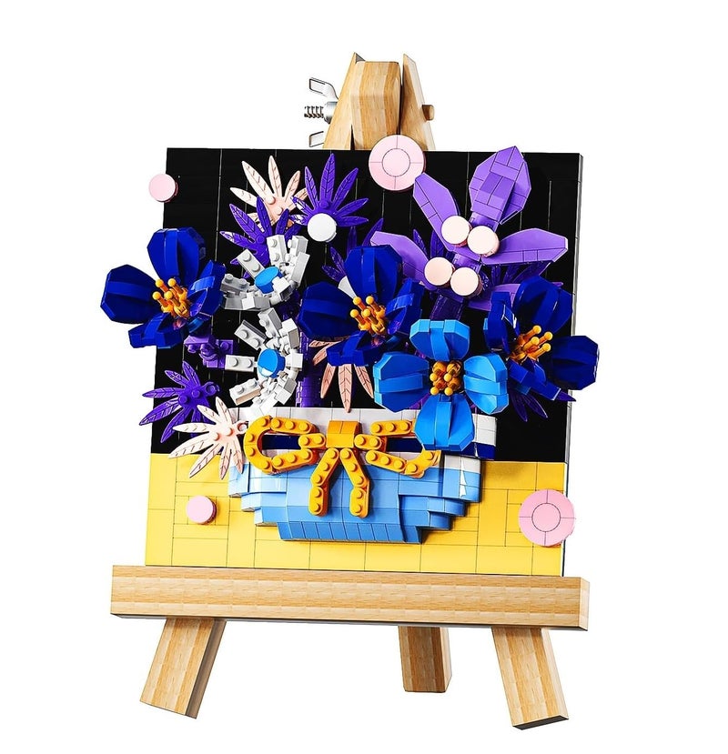 TOYS LAND Mini Building Blocks 757 PCS of Creative Flower Toy Building Set, 3D Art Artificial Flowers Building Blocks Kit for Home Decoration, Ideal Gift for Birthday Adult Kids Boys Girls 8+ (Galaxy) - Image 1