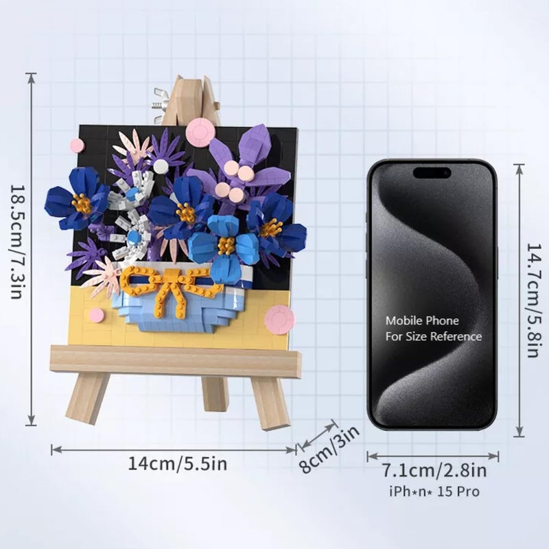 TOYS LAND Mini Building Blocks 757 PCS of Creative Flower Toy Building Set, 3D Art Artificial Flowers Building Blocks Kit for Home Decoration, Ideal Gift for Birthday Adult Kids Boys Girls 8+ (Galaxy) - Image 5