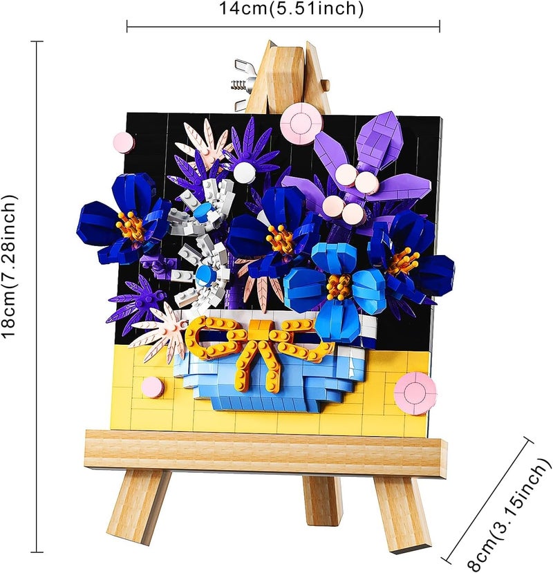 TOYS LAND Mini Building Blocks 757 PCS of Creative Flower Toy Building Set, 3D Art Artificial Flowers Building Blocks Kit for Home Decoration, Ideal Gift for Birthday Adult Kids Boys Girls 8+ (Galaxy) - Image 3