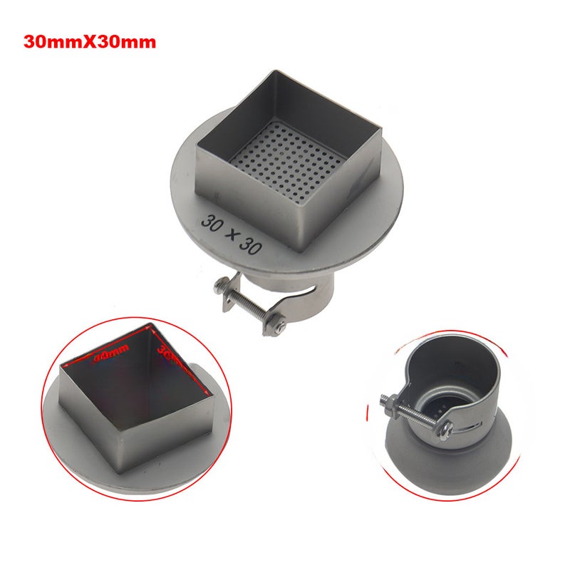 850 with net BGA air nozzle south north bridge desoldering hot air nozzle hot air gun desoldering special air nozzle(30*30mm) - Image 1