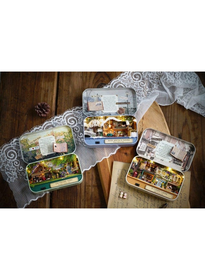 Flever Flever Dollhouse Miniature DIY House Kit Creative Room with Furniture and Cover for Romantic Valentine's Gift(Old Times Including 3 PCS) - Image 2