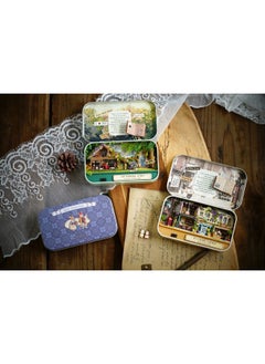 Flever Flever Dollhouse Miniature DIY House Kit Creative Room with Furniture and Cover for Romantic Valentine's Gift(Old Times Including 3 PCS)  - Image 4