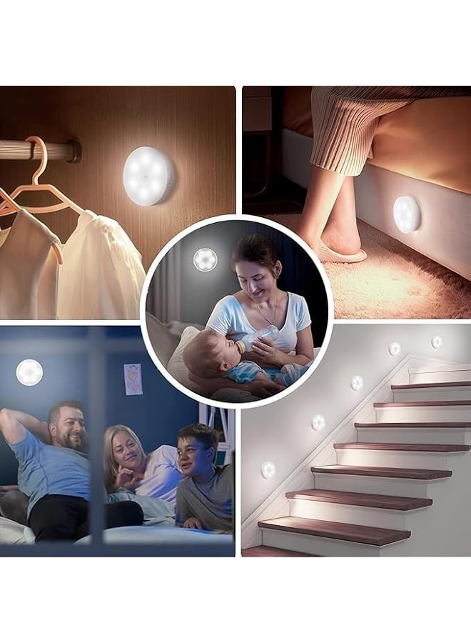 The Bros Sensor night Lights, 4 pcs LEDs Rechargeable small Night Light, with USB Cable & Magnetic Patch, 3 Modes, Cordless Safe Wall Light for kids rooms bedroom Kitchen Bookshelves Drawers - Image 4