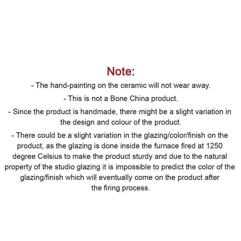 Caffeine Ceramic Handmade Blue Chevron Dinner Set, 1 Ceramic Dinner Plate & 2 Katori Bowl (3 Pieces) Microwave Safe & Dishwasher Safe - Image 5