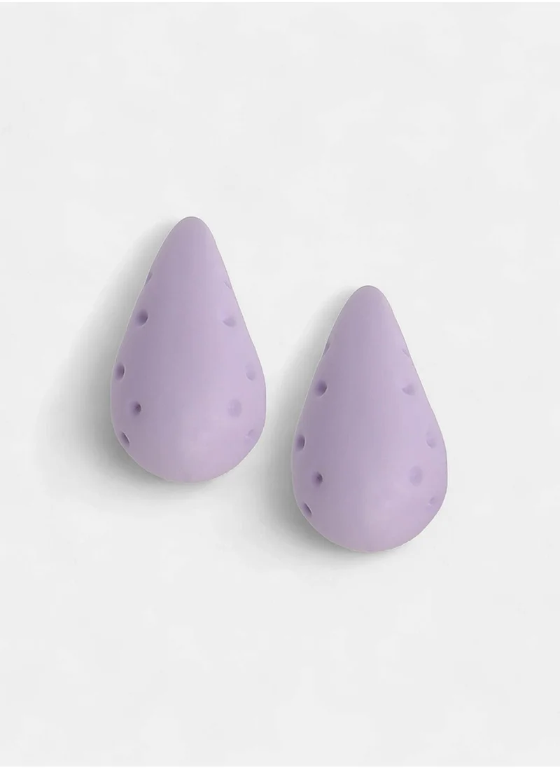 SOHI Teardrop Shaped Drop Earrings