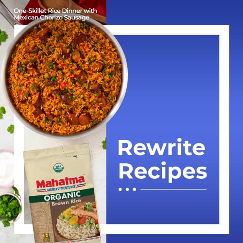 Mahatma Organic Brown Rice, 2-Pound Bag of Rice, Microwave Rice in 20 Minutes or Cook on Stovetop in 1 Hour - Image 4