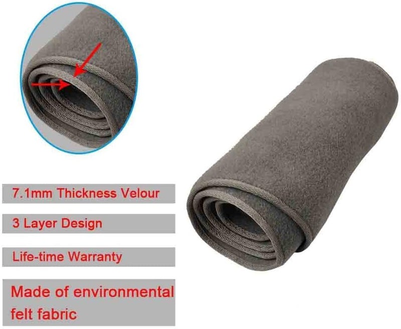 BLIBLIUNIT Dash Cover Mat Custom Fit for 1995-1996 Chevy Silverado & GMC Sierra - Dark Gray - Image 4