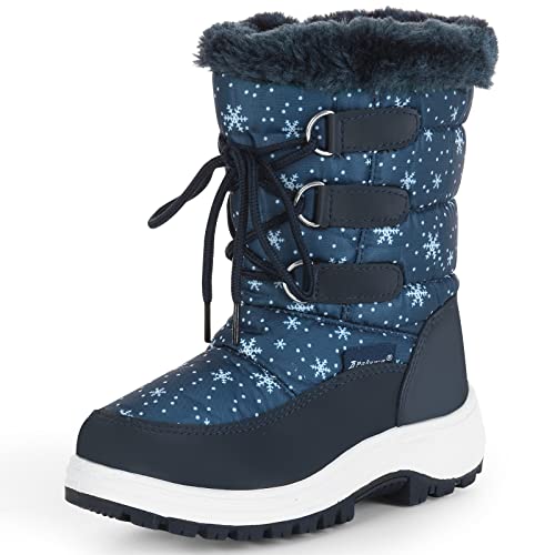 Apakowa Kids Girls Insulated Fur Winter Warm Snow Boots (Toddler/Little Kid) - Image 1