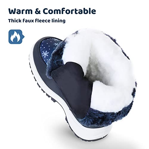 Apakowa Kids Girls Insulated Fur Winter Warm Snow Boots (Toddler/Little Kid) - Image 3