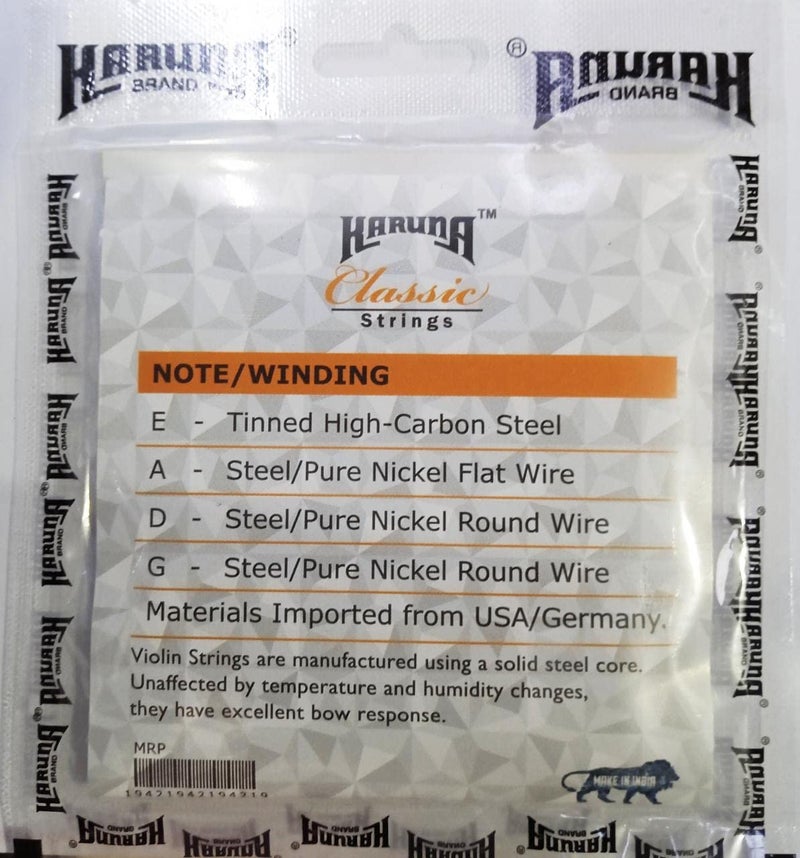 Karuna Electrometal Violin Strings Set Sold By Chennai Musicals - Image 2